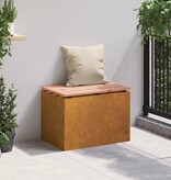 VidaXL Tuinbank Roestig 60 x 40 x 43 cm Cortenstaal