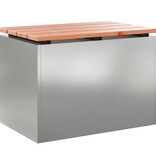 VidaXL Tuinbank Zilver 60 x 40 x 43 cm Gegalvaniseerd staal