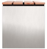 VidaXL Tuinbank Zilver 60 x 40 x 43 cm Roestvrij staal