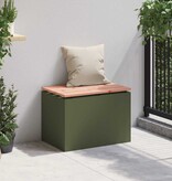 VidaXL Tuinbank Olijfgroen 60 x 40 x 43 cm Staal