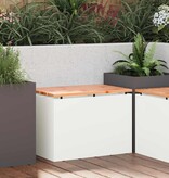 VidaXL Tuinbank Wit 60 x 40 x 43 cm Staal