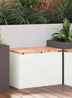 VidaXL Tuinbank Wit 60 x 40 x 43 cm Staal