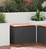 VidaXL Tuinbank Zwart 60 x 40 x 43 cm Massief douglas hout en staal