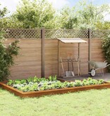 VidaXL Slakkenhekken 16 pcs Roestig Cortenstaal