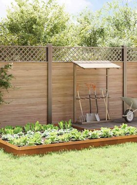 VidaXL Slakkenhekken 16 pcs Roestig Cortenstaal