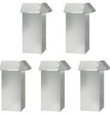 VidaXL Slakkenhekken 16 pcs Zilver Gegalvaniseerd staal