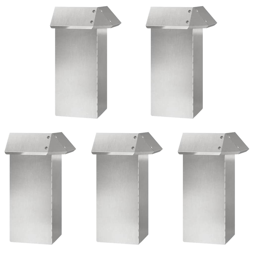 VidaXL Slakkenhekken 16 pcs Zilver Roestvrij staal