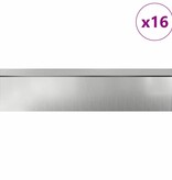VidaXL Slakkenhekken 20 pcs Zilver Gegalvaniseerd staal