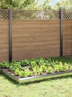 VidaXL Slakkenhekken 12 pcs Zilver Gegalvaniseerd staal