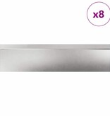 VidaXL Slakkenhekken 12 pcs Zilver Roestvrij staal