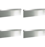 VidaXL Slakkenhekken 8 pcs Zilver Gegalvaniseerd staal