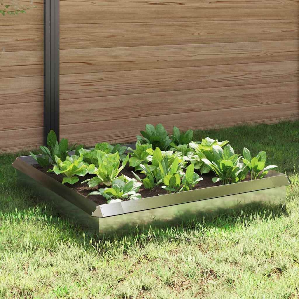 VidaXL Slakkenhekken 8 pcs Zilver Roestvrij staal