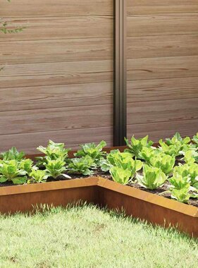 VidaXL Slakkenhekje Roestig 10 x 10 x 25 cm Cortenstaal