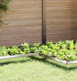 VidaXL Slakkenhekje 4 pcs Zilver 10 x 10 x 25 cm Gegalvaniseerd staal