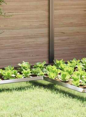 VidaXL Slakkenhekje 4 pcs Zilver 10 x 10 x 25 cm Gegalvaniseerd staal