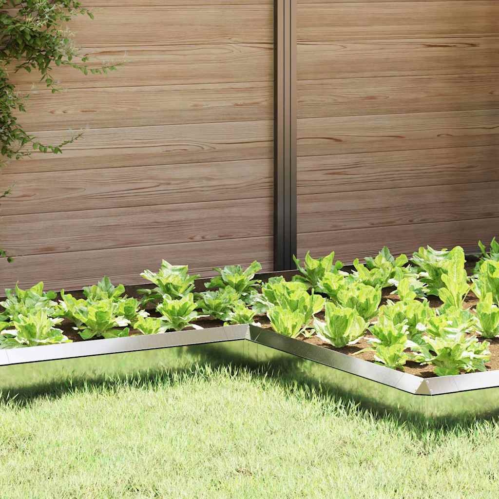 VidaXL Slakkenhekje Zilver 10 x 10 x 25 cm Gegalvaniseerd staal