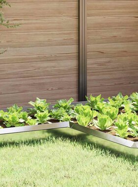 VidaXL Slakkenhekje Zilver 10 x 10 x 25 cm Roestvrij staal