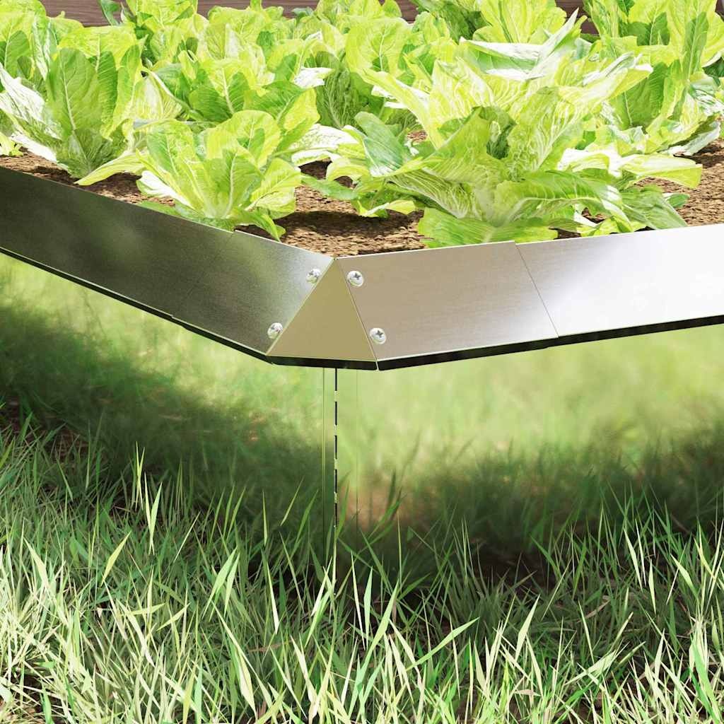 VidaXL Slakkenhekje 4 pcs Zilver 13,5 x 13,5 x 25 cm