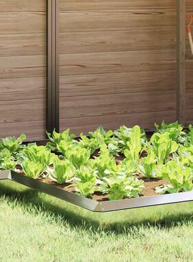 VidaXL Slakkenhekje Zilver 13,5 x 13,5 x 25 cm Gegalvaniseerd staal