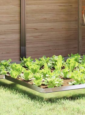 VidaXL Slakkenhekje 4 pcs Zilver 13,5 x 13,5 x 25 cm Roestvrij staal