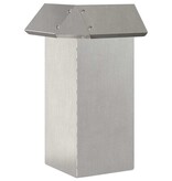 VidaXL Slakkenhekje 4 pcs Zilver 13,5 x 13,5 x 25 cm Roestvrij staal