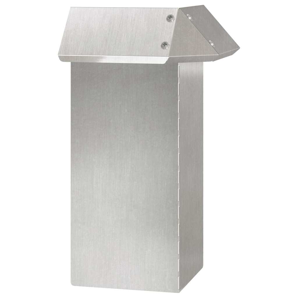 VidaXL Slakkenhekje Zilver 13,5 x 13,5 x 25 cm Roestvrij staal