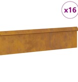 VidaXL Slakkenhekje 16 pcs Roestig 100 x 3,5 x 25 cm Cortenstaal