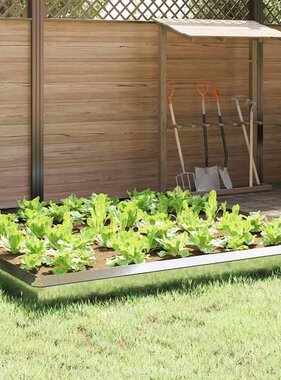 VidaXL Slakkenhekje 4 pcs Zilver 100 x 3,5 x 25 cm