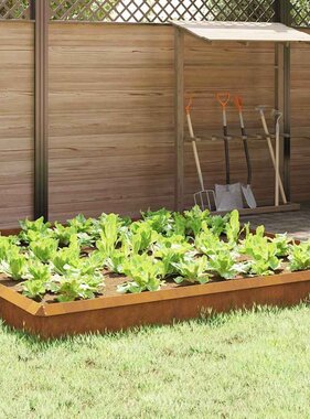 VidaXL Slakkenhekje 16 pcs Roestig 50 x 3,5 x 25 cm Cortenstaal