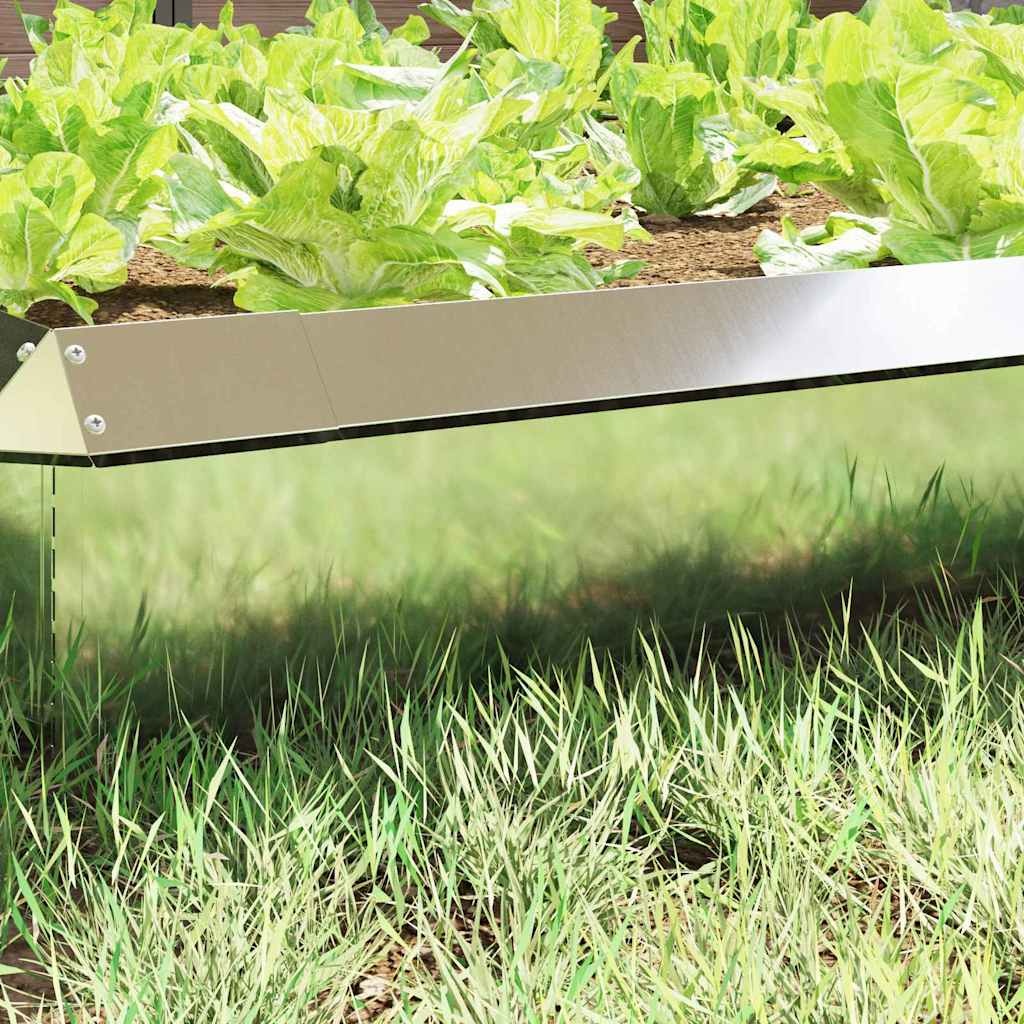 VidaXL Slakkenhekje 16 pcs Zilver 50 x 3,5 x 25 cm