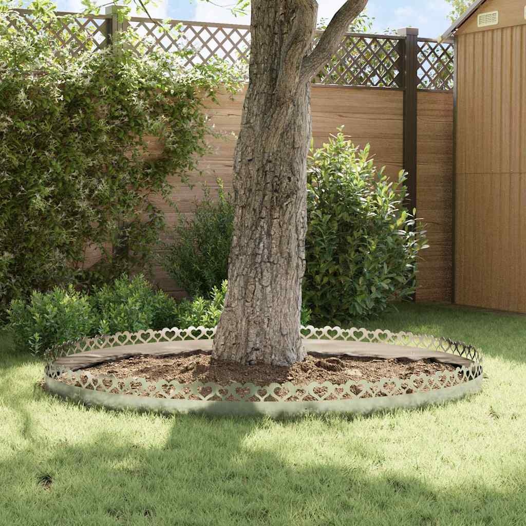 VidaXL Gazonranden 10 pcs Zilver 103 x 0,05 x 22 cm Roestvrij staal