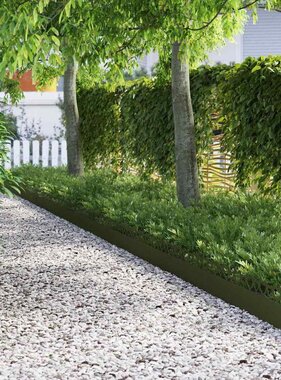 VidaXL Gazonranden 30 pcs Olijf Groen 103 x 0,05 x 22 cm Staal