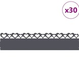 VidaXL Gazonranden 30 pcs Antraciet 103 x 0,05 x 22 cm Staal