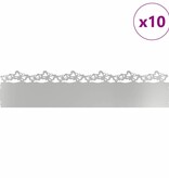 VidaXL Gazonranden 10 pcs Zilver 103 x 0,05 x 22 cm