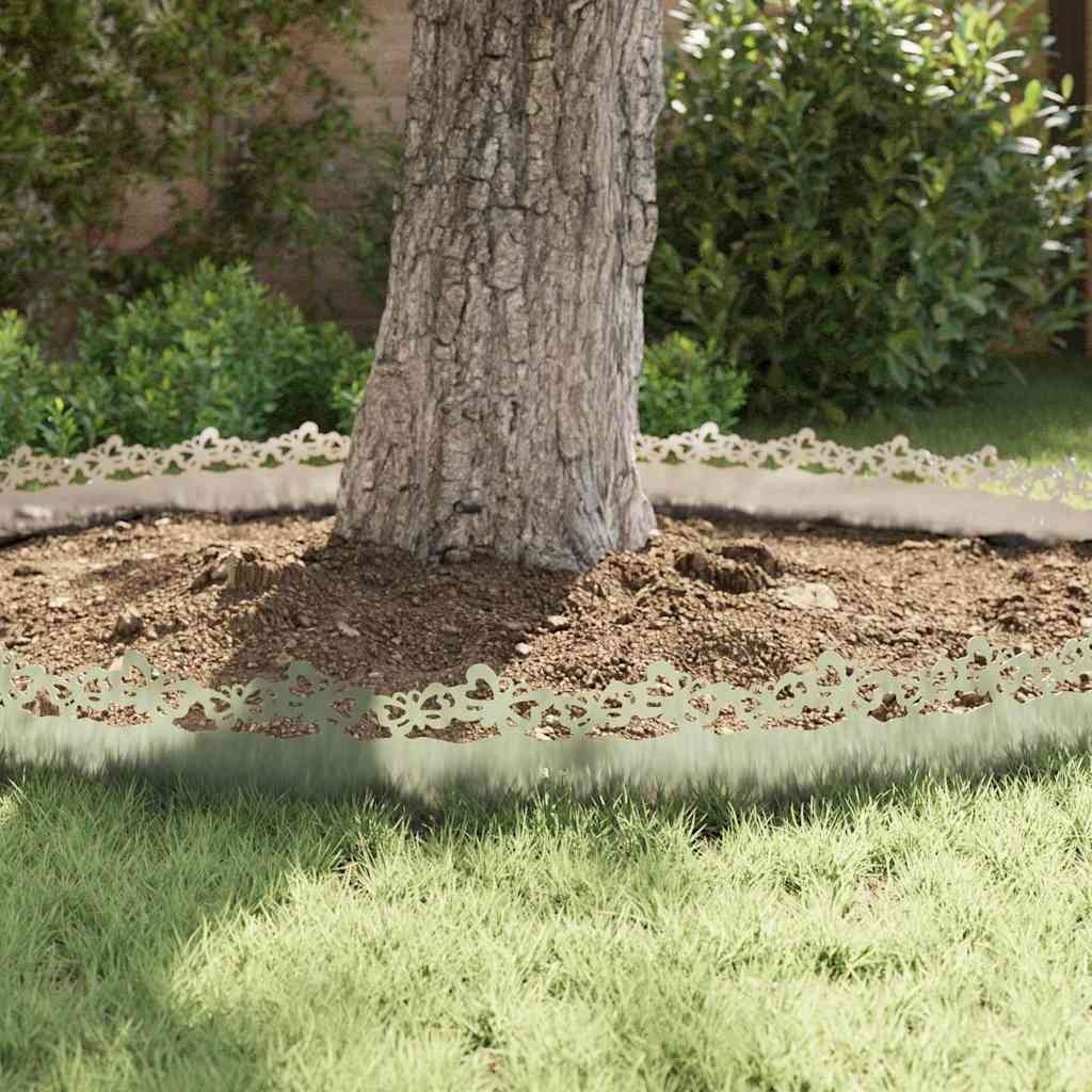 VidaXL Gazonranden 20 pcs Zilver 103 x 0,05 x 22 cm Roestvrij staal