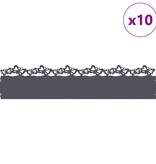 VidaXL Gazonranden 10 pcs Antraciet 103 x 0,05 x 22 cm Staal