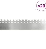 VidaXL Gazonranden 20 pcs Zilver 103 x 0,05 x 22 cm