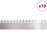 VidaXL Gazonranden 10 pcs Zilver 103 x 0,05 x 22 cm Roestvrij staal