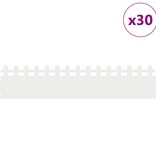 VidaXL Gazonranden 30 pcs Wit 103 x 0,05 x 22 cm Staal