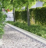 VidaXL Gazonranden 10 pcs Wit 103 x 0,05 x 22 cm Staal