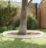 VidaXL Gazonranden 10 pcs Wit 103 x 0,05 x 22 cm Staal