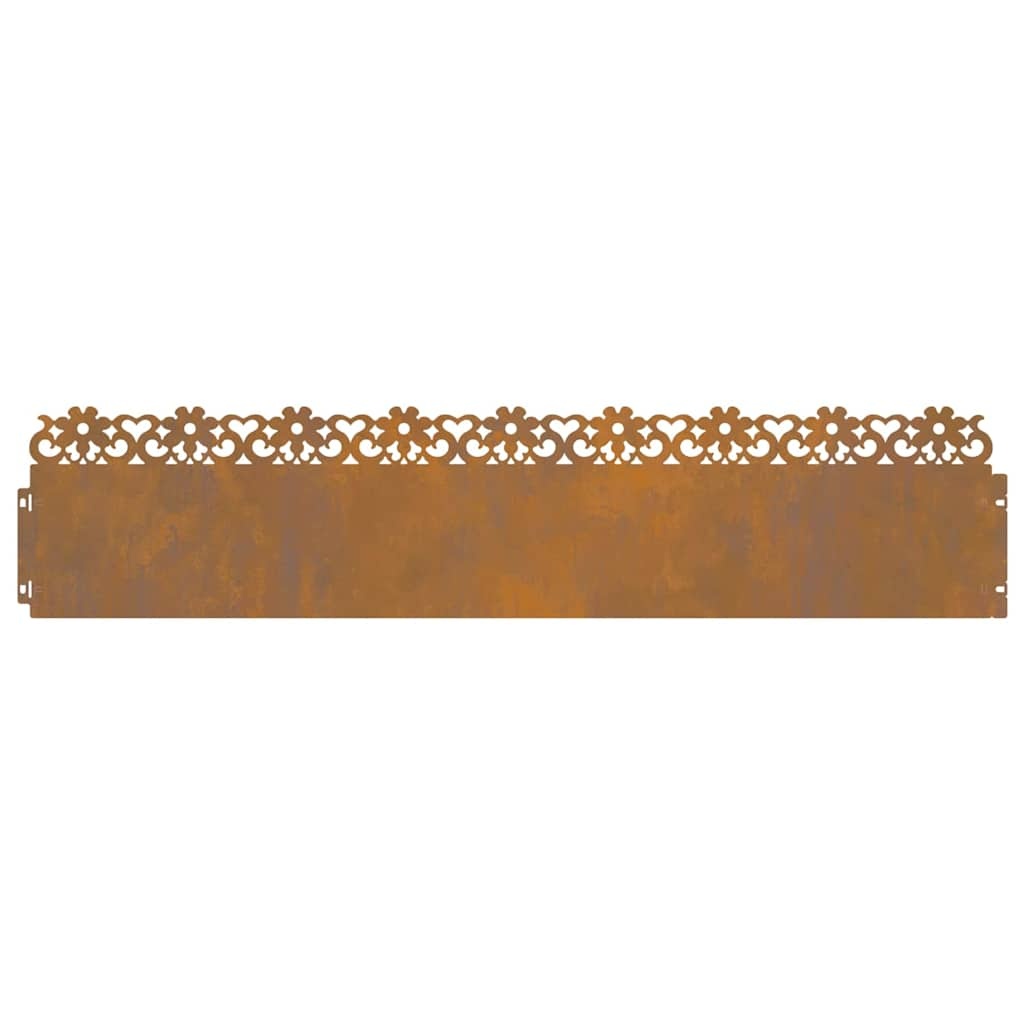 VidaXL Gazonranden 20 pcs Roestig 103 x 0,05 x 22 cm Cortenstaal