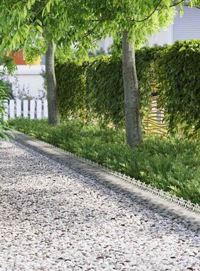 VidaXL Gazonranden 20 pcs Zilver 103 x 0,05 x 22 cm