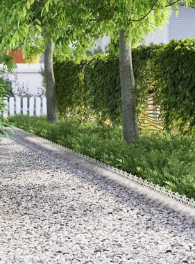 VidaXL Gazonranden 30 pcs Zilver 103 x 0,05 x 22 cm Roestvrij staal