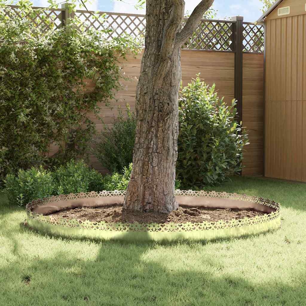 VidaXL Gazonranden 30 pcs Zilver 103 x 0,05 x 22 cm Roestvrij staal