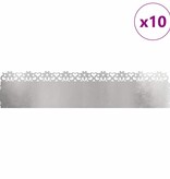 VidaXL Gazonranden 10 pcs Zilver 103 x 0,05 x 22 cm Roestvrij staal