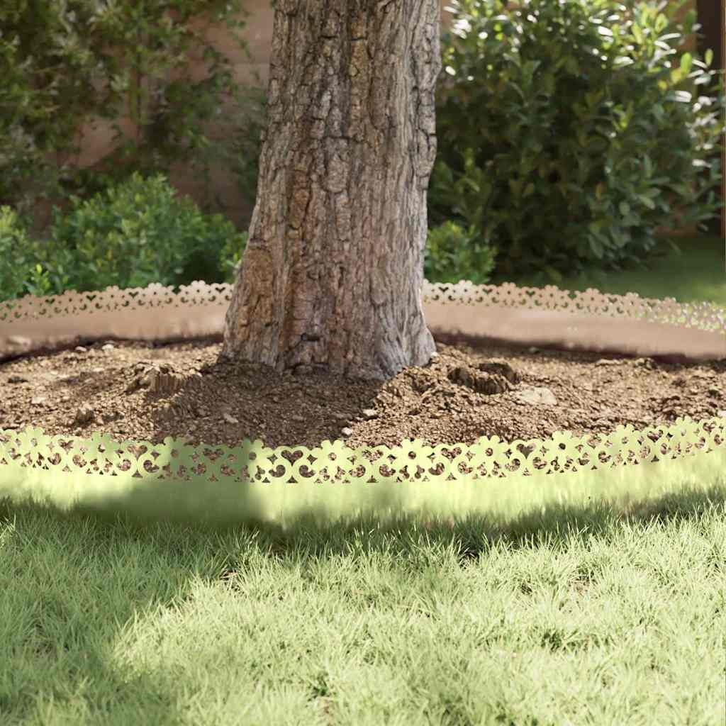 VidaXL Gazonranden 10 pcs Zilver 103 x 0,05 x 22 cm Roestvrij staal