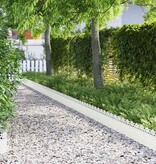 VidaXL Gazonranden 30 pcs Wit 103 x 0,05 x 22 cm Staal