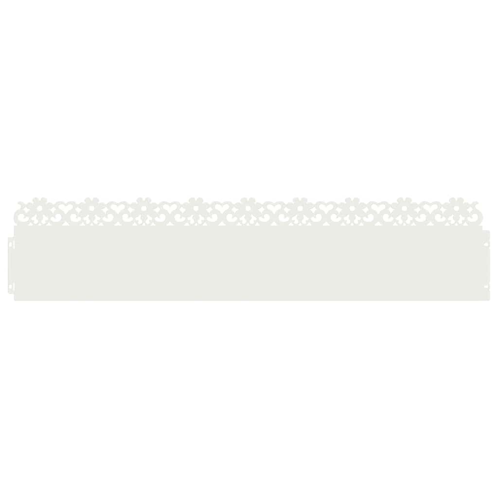 VidaXL Gazonranden 30 pcs Wit 103 x 0,05 x 22 cm Staal