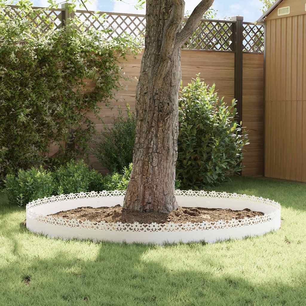 VidaXL Gazonranden 20 pcs Wit 103 x 0,05 x 22 cm Staal